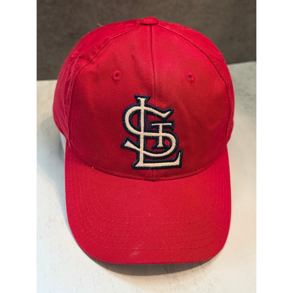 St Louis Cardinals Hat Mens Red Drew Pearson MLB Baseball Strapback Cap Logo